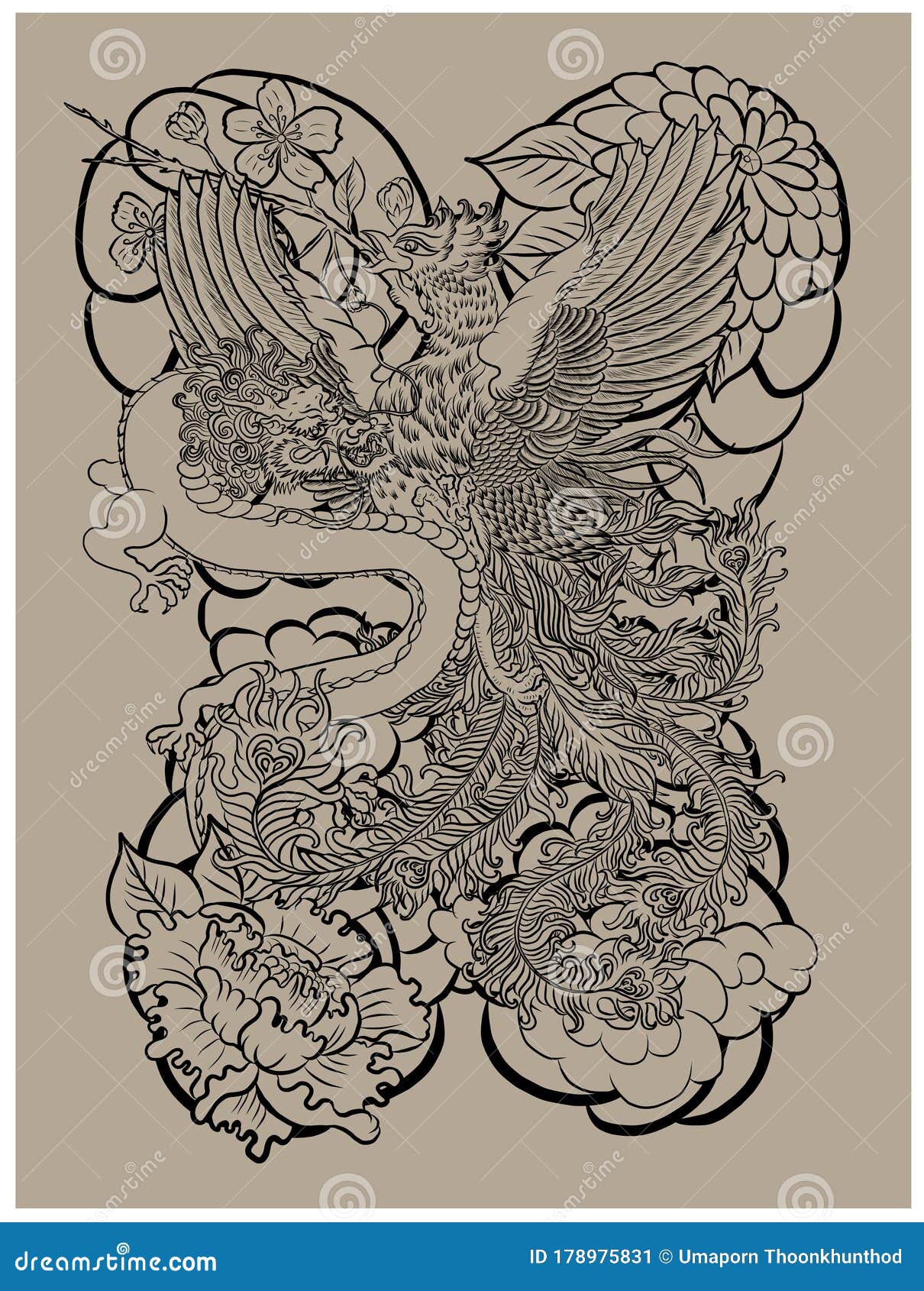 Phoenix Tattoo Symbol Chinese dragon Phoenix legendary Creature leaf  dragon png  PNGWing