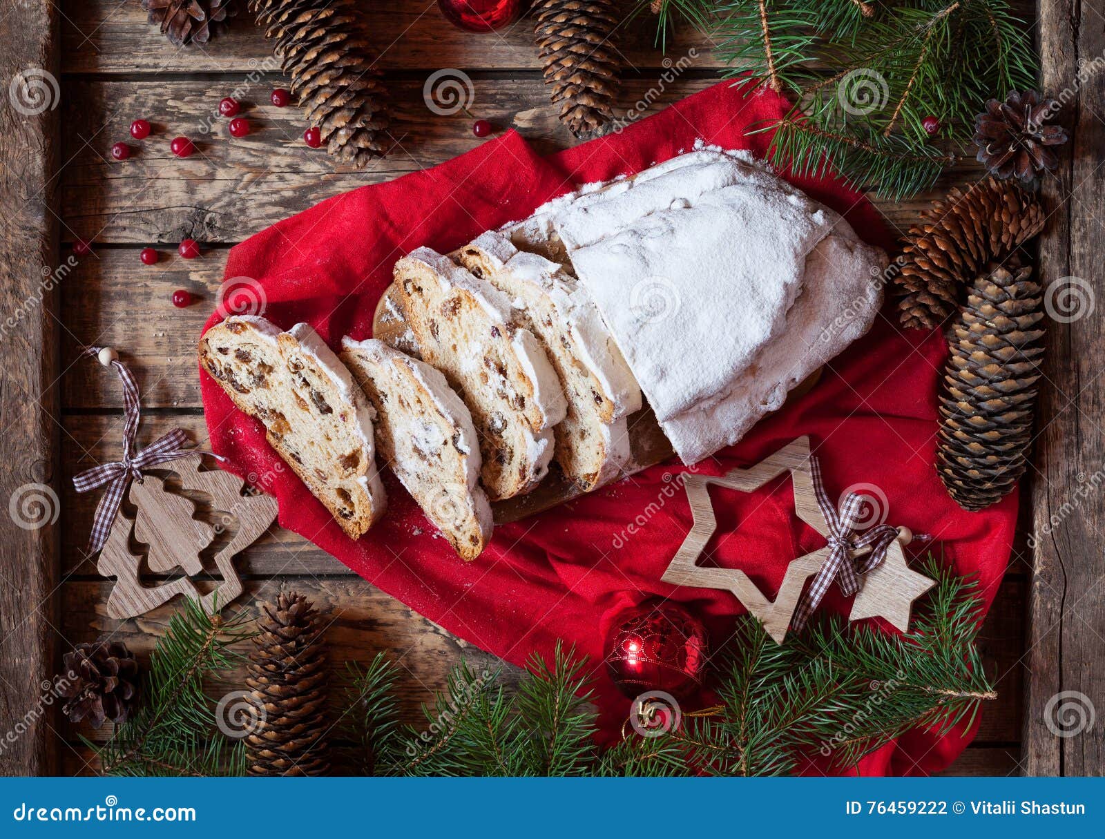 Traditional Dresdner German Christmas Cake Stollen with Raising ...