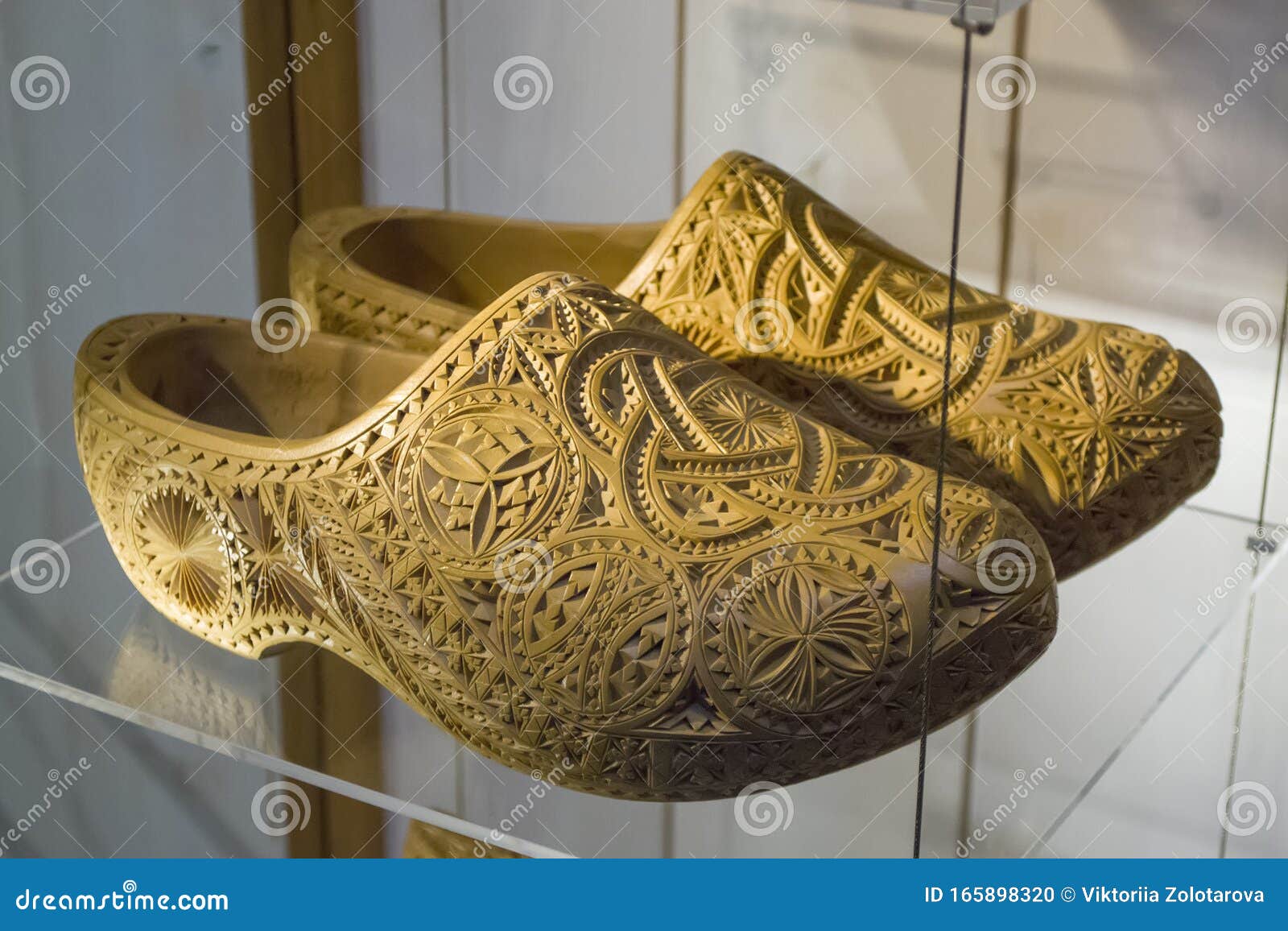 Traditional Dutch Wooden Shoes - Clogs. Editorial Image - Image of  handicraft, editorial: 165898320