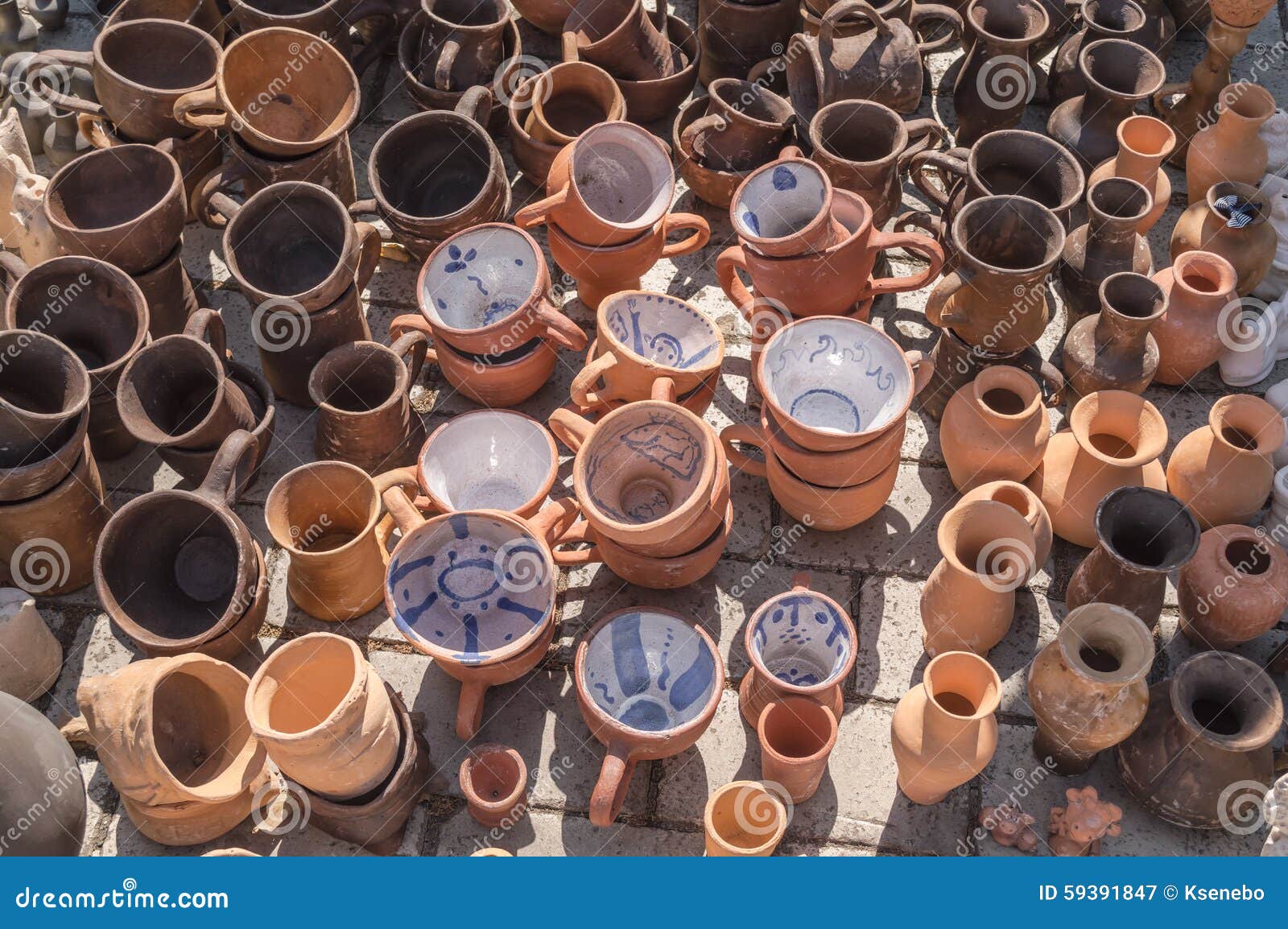 Traditional Earthen Pots and Jars Stock Image Image of earthenware