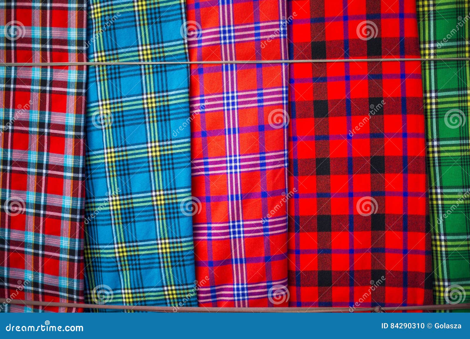 Traditional East African Fabrics Stock Photo - Image of african, checked:  84290310