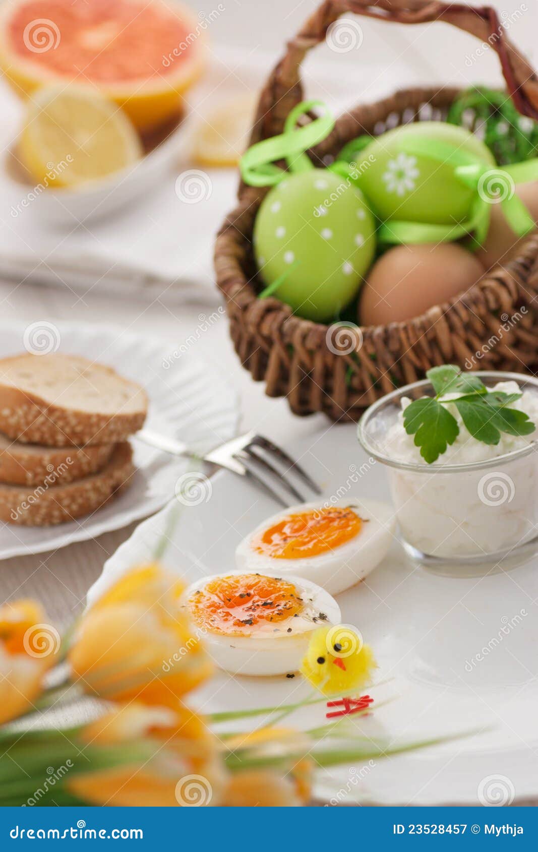 Traditional Easter Breakfast Stock Image Image of boiled, decor 23528457