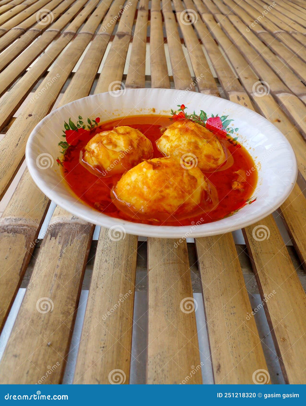 Traditional Egg Dish, Made from Spices and Coconut Milk Stock Photo