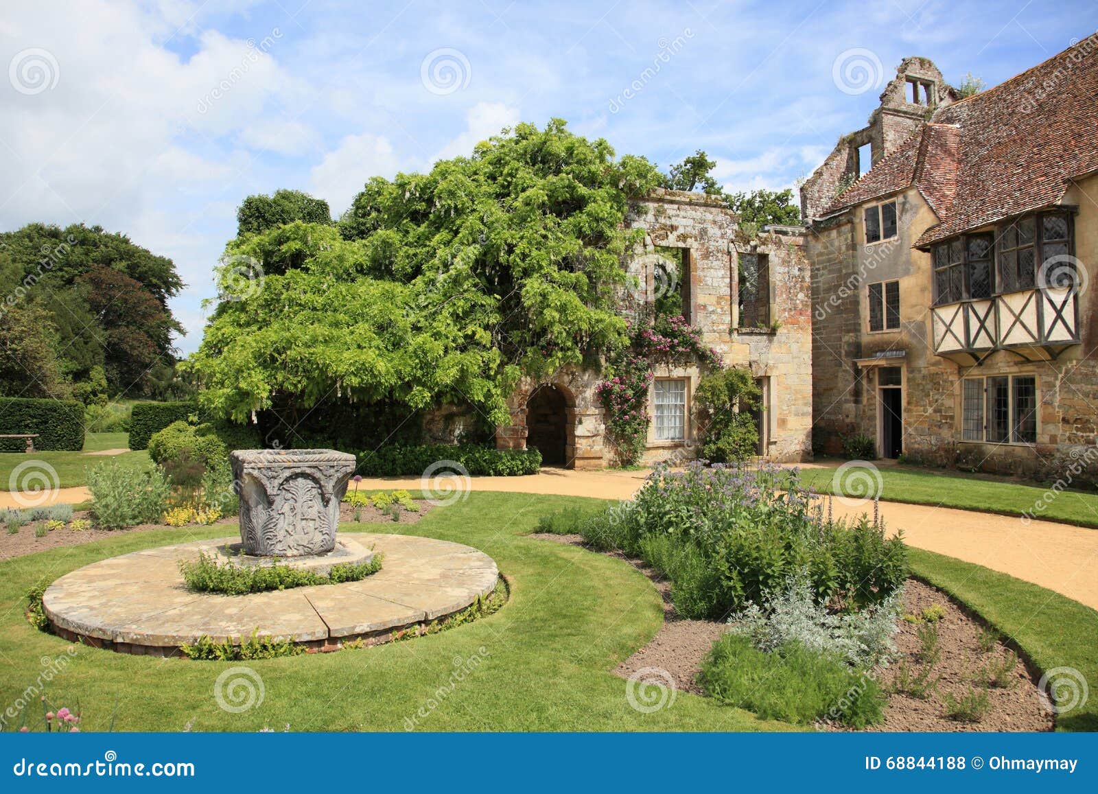 Traditional English Garden Stock Photo Image Of Architecture 68844188