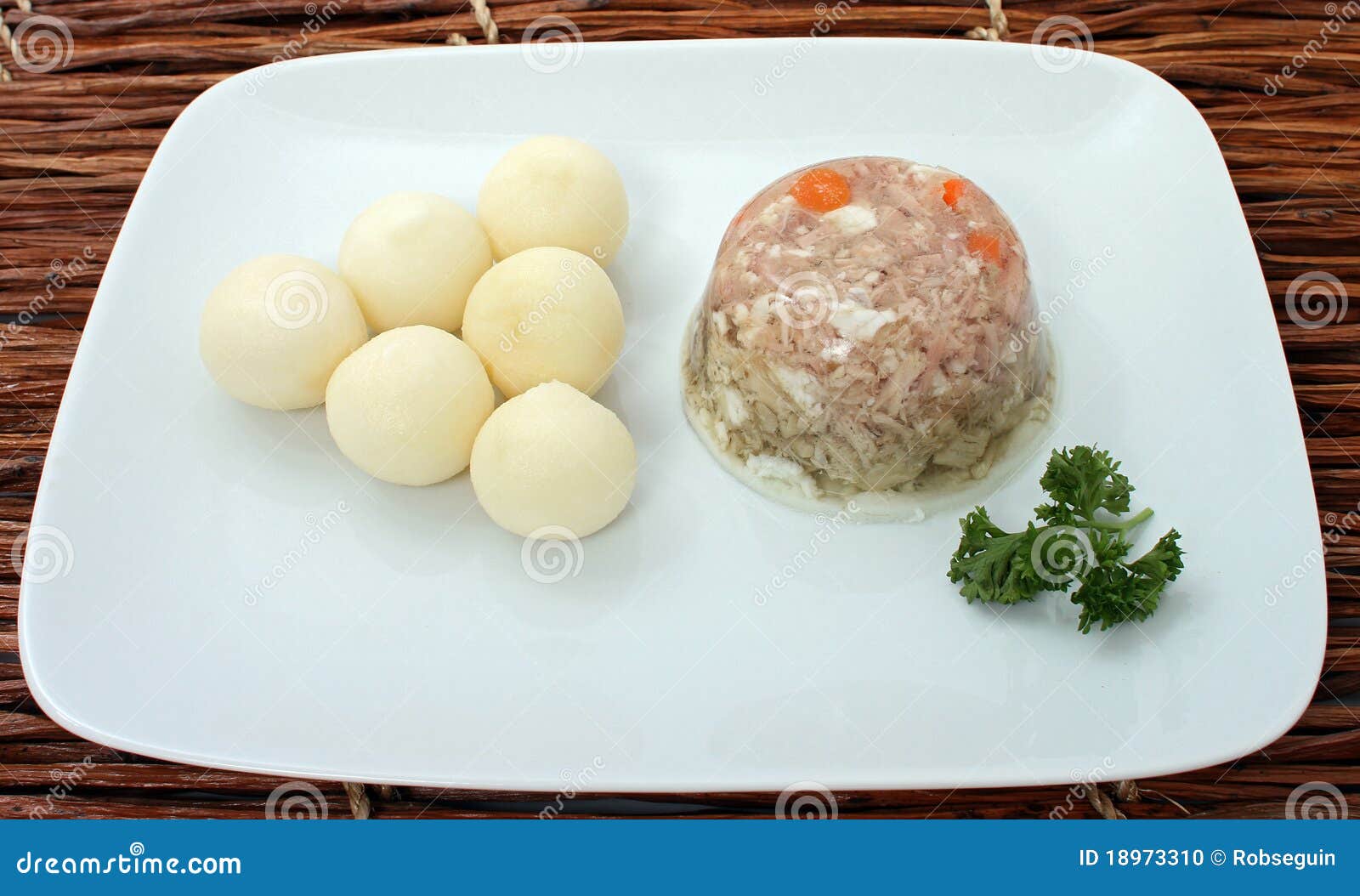 Traditional Estonian Pork Meat Jelly Stock Photo Image of brawn, home