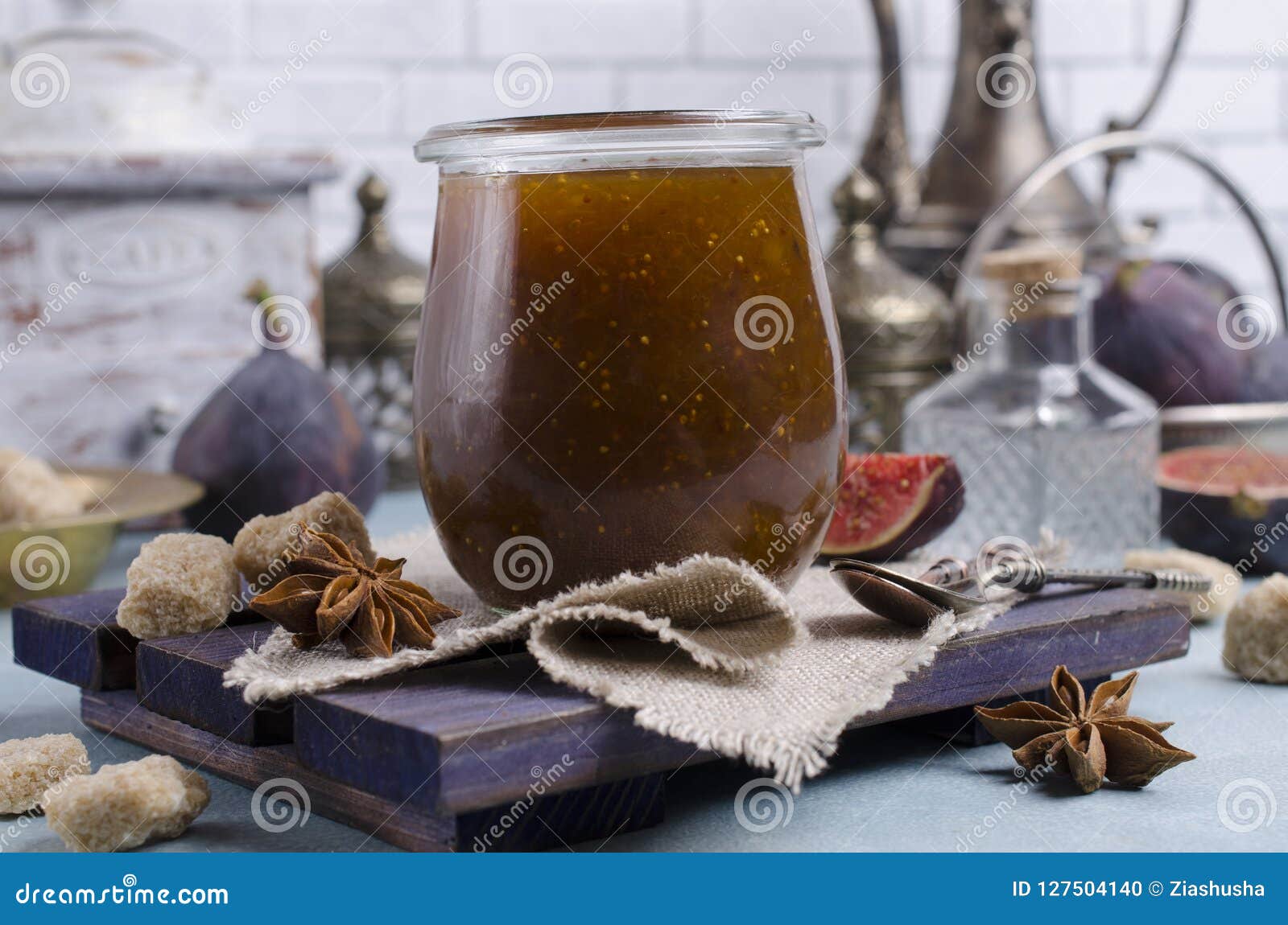Traditional Fig jam stock photo. Image of cooking, kosher 127504140
