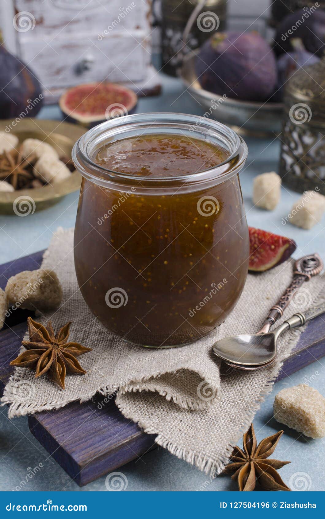 Traditional Fig jam stock photo. Image of kosher, badian 127504196