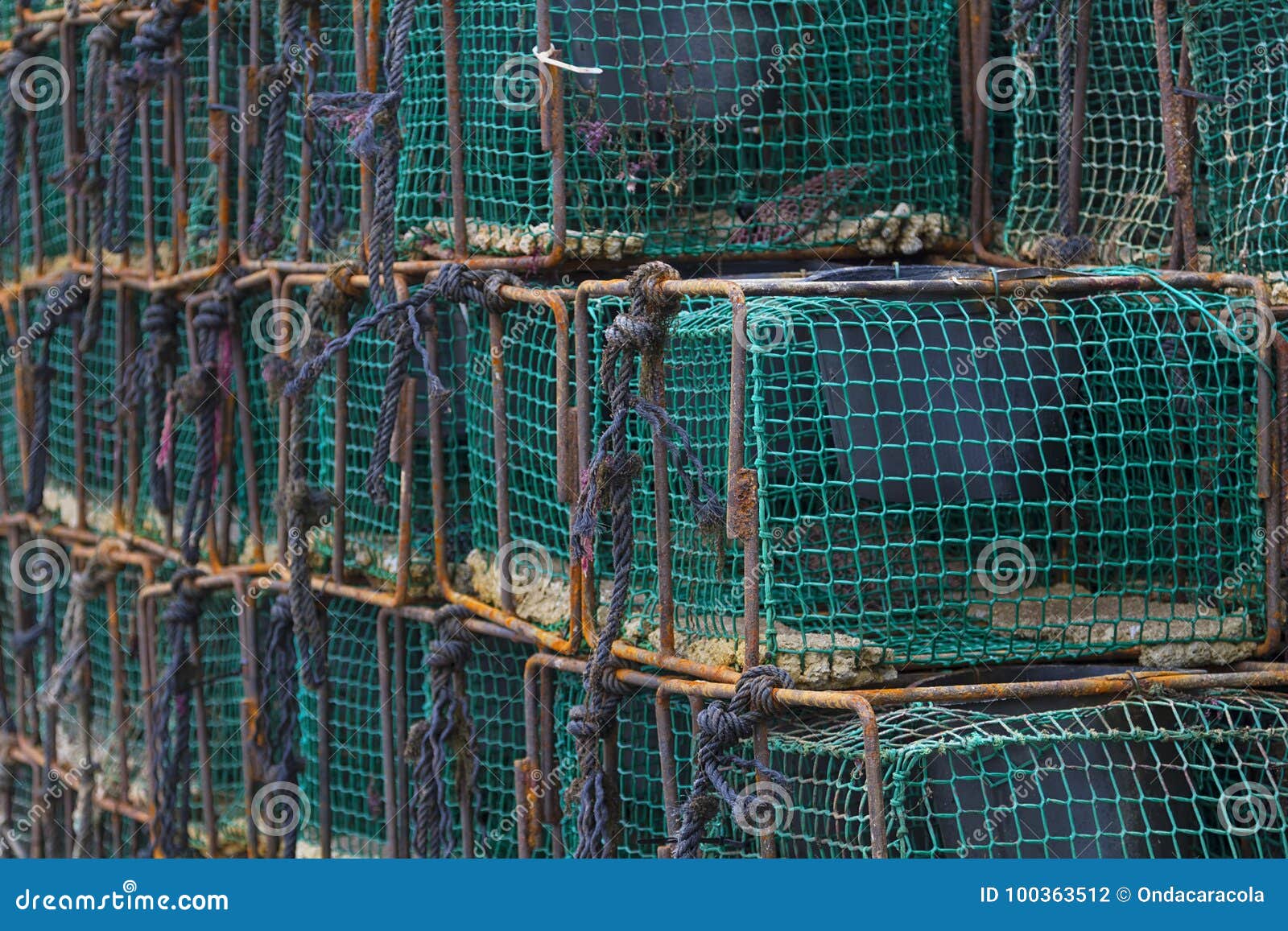 Fishing cage stock photo. Image of rope, fisherman, catch - 100363512