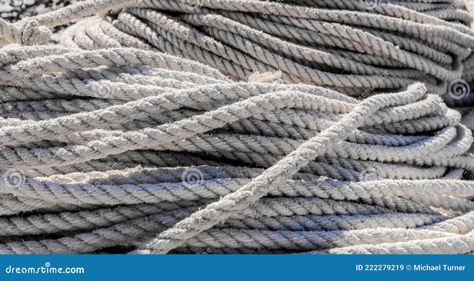 Traditional Fishing Net and Rope on Small Rowing Boat Stock Image