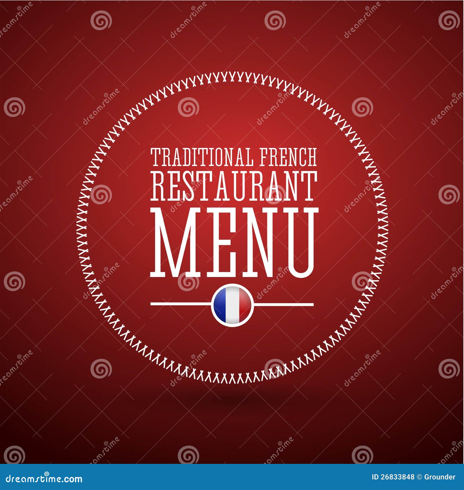 Traditional French Restaurant Menu Stock Vector Illustration of dish