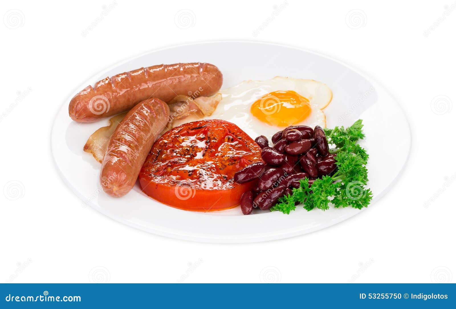 Traditional Full English Breakfast Stock Photo - Image of mushroom