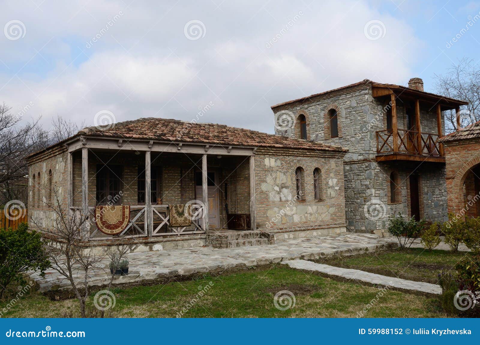 traditional georgian architecture in mtskheta,georgia