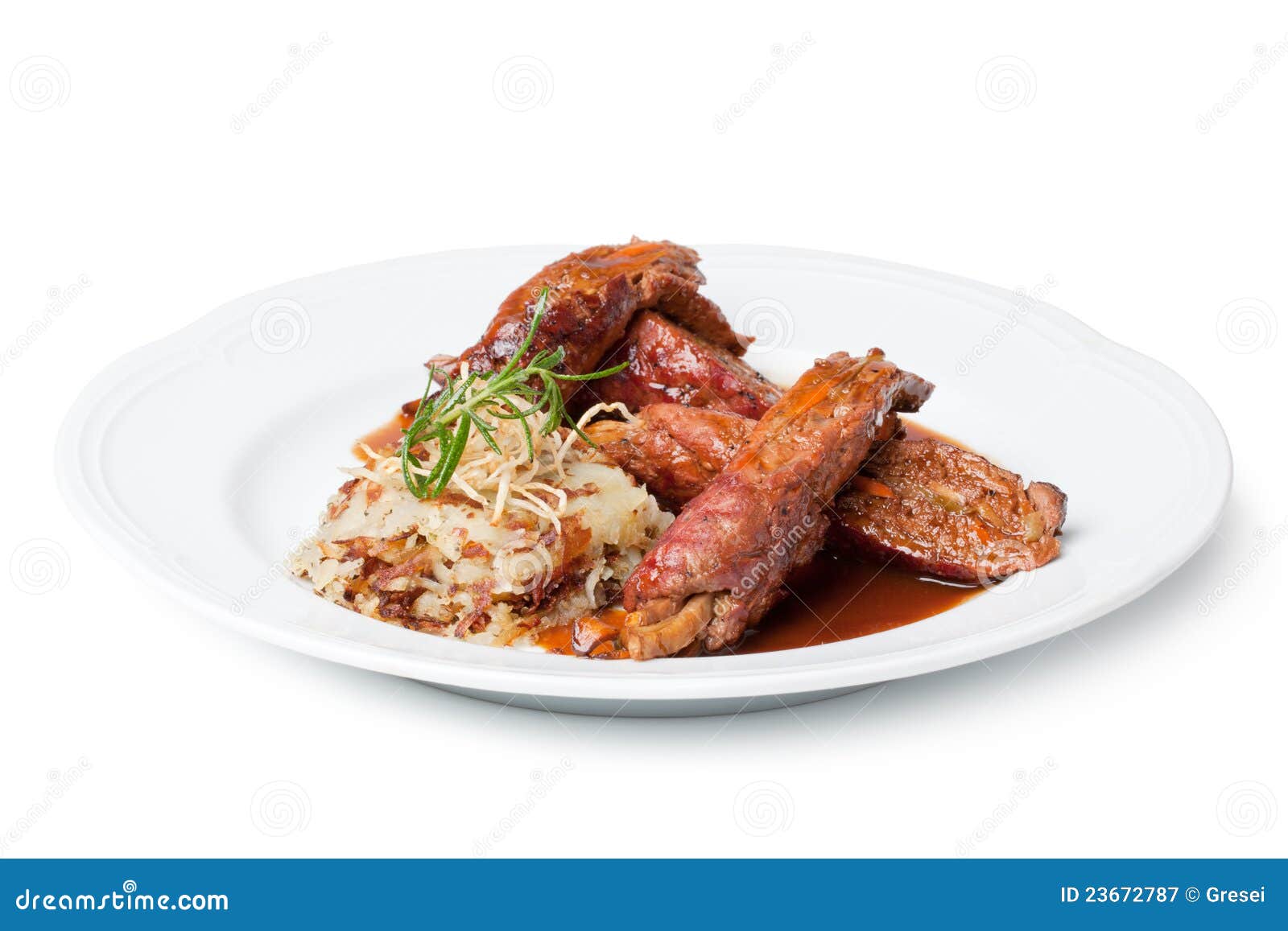 Traditional German Beef Rouladen Stock Image Image of gravy, potato