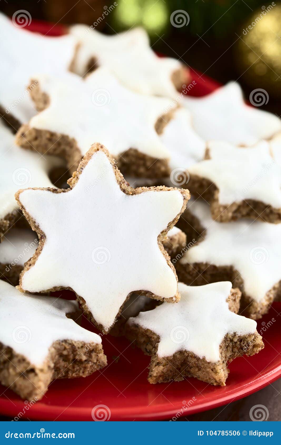 Traditional German Zimtsterne Cinnamon Stars Christmas Cookies Stock ...