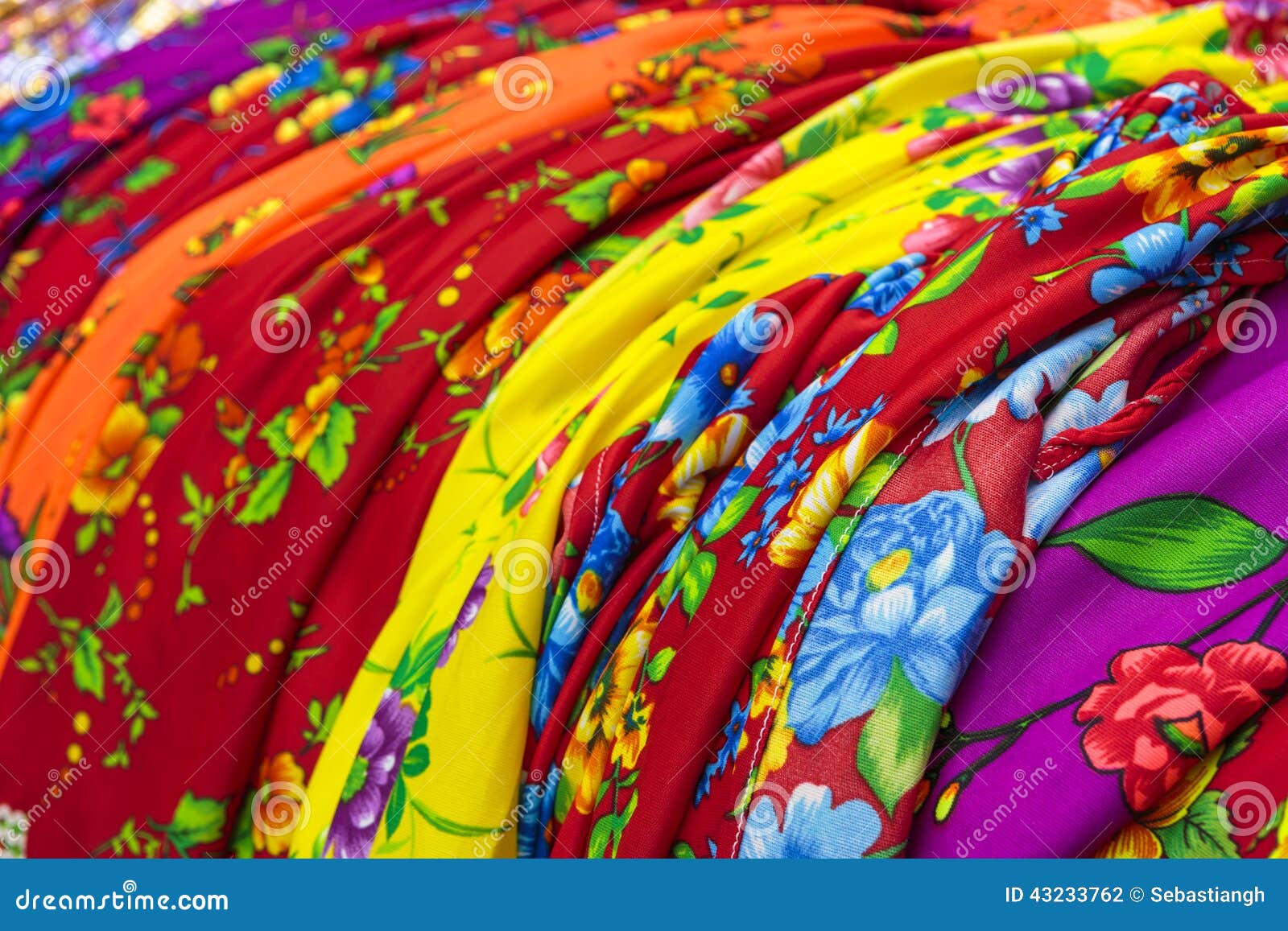 Traditional Gipsy Dresses Fabrics Stock Photo - Image of fabric, folded ...