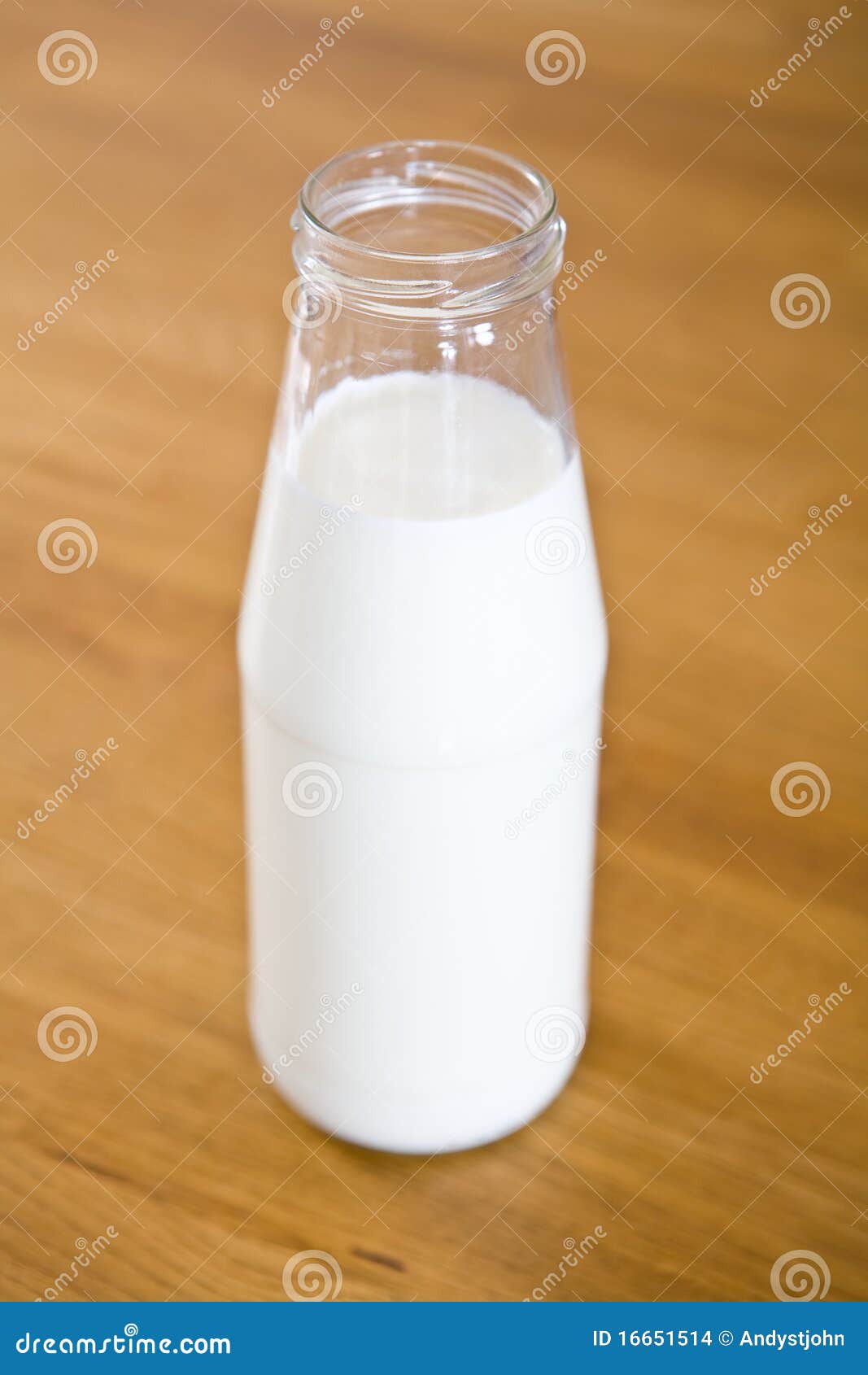 A Traditional Glass Bottle of Milk Stock Photo Image of close, bottle
