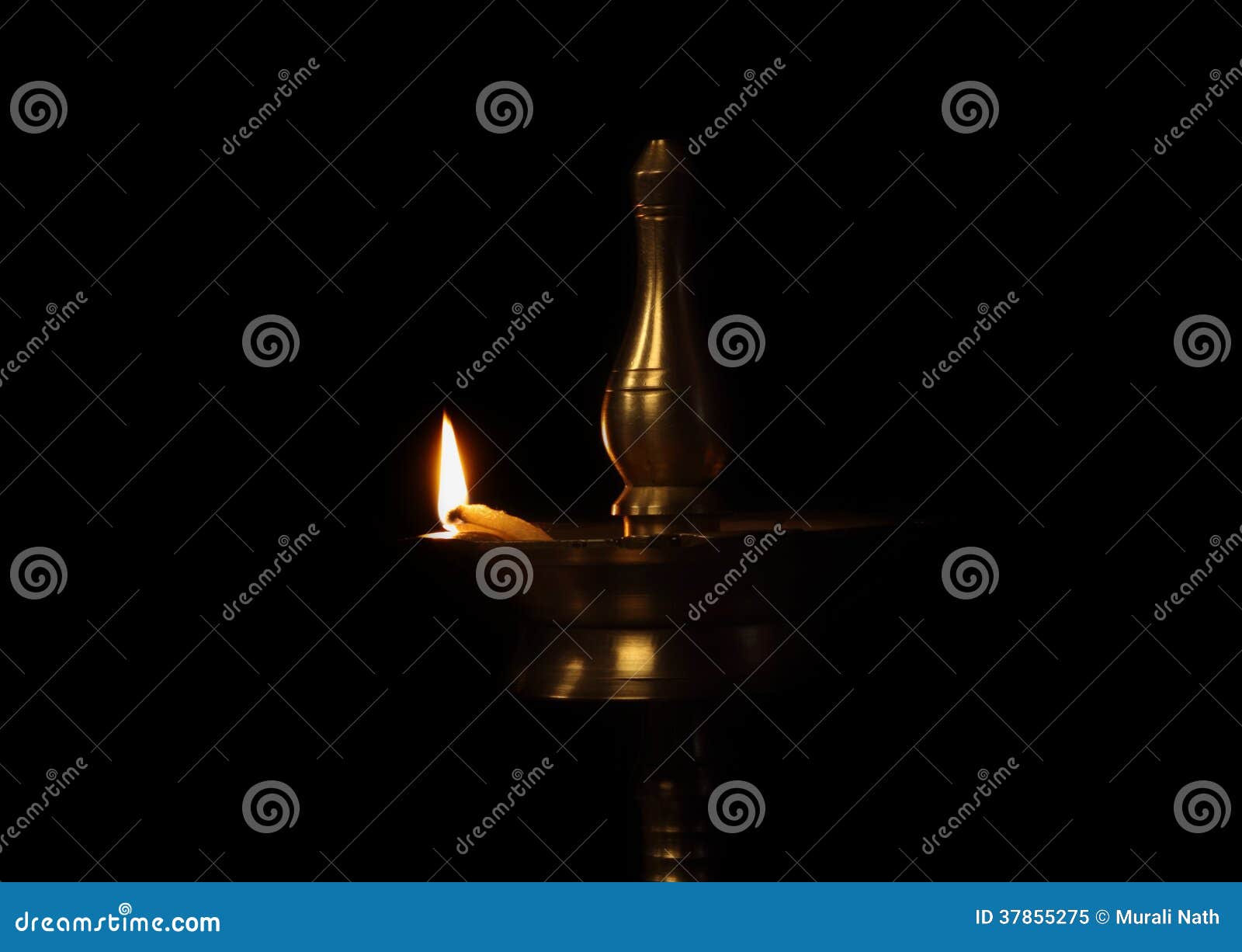 Traditional Golden Oil Lamp Stock Image Image of cultural, culture