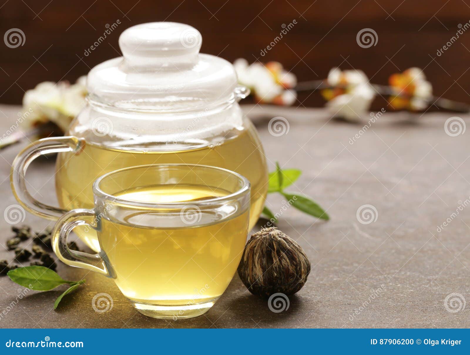 Traditional Green Tea in a Kettle Stock Photo Image of antioxidant