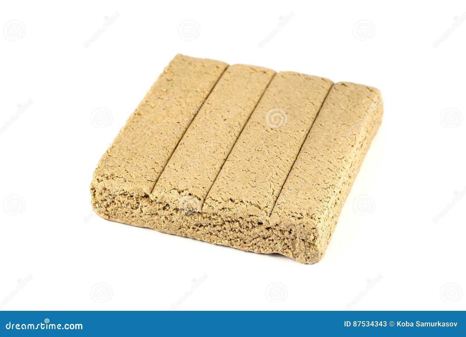 Traditional Halvah on White Background Stock Image Image of closeup