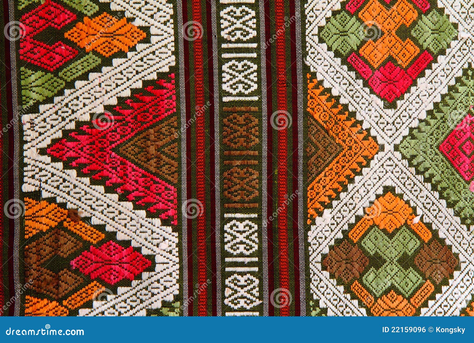 Traditional Handwoven Fabrics in Thai Style Stock Photo Image of