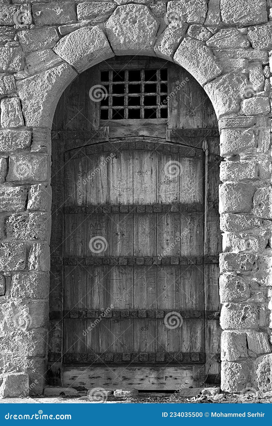 The Traditional and Handcrafted Door in Morocco in Black and White ...