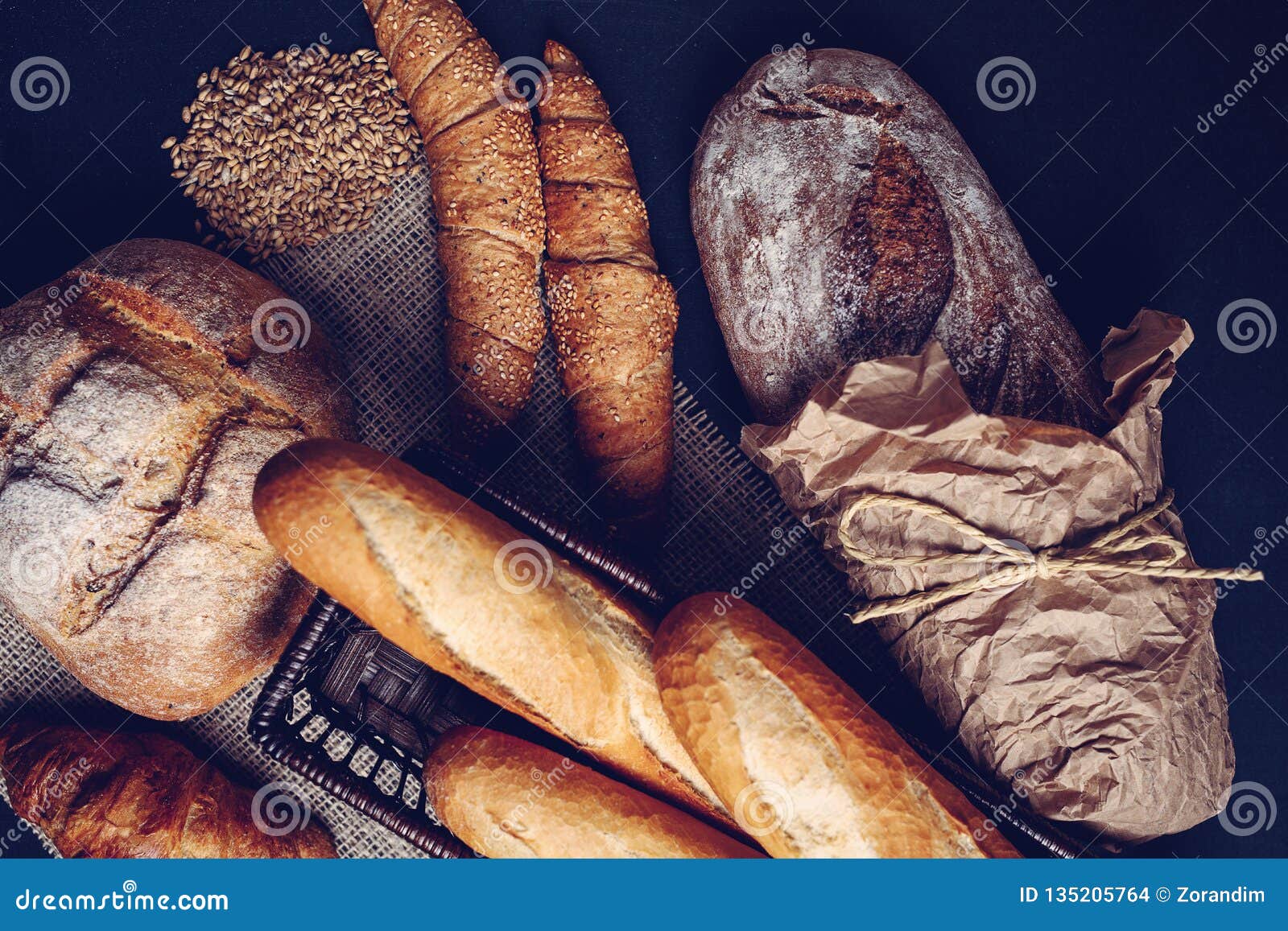 Traditional Handmade Breads and Pastries Stock Photo Image of food