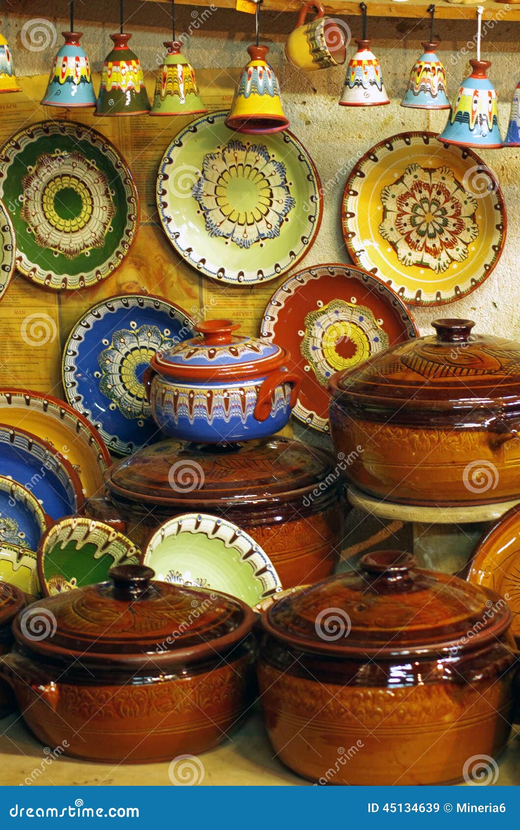Traditional Handmade Pottery from Bulgaria Stock Image Image of