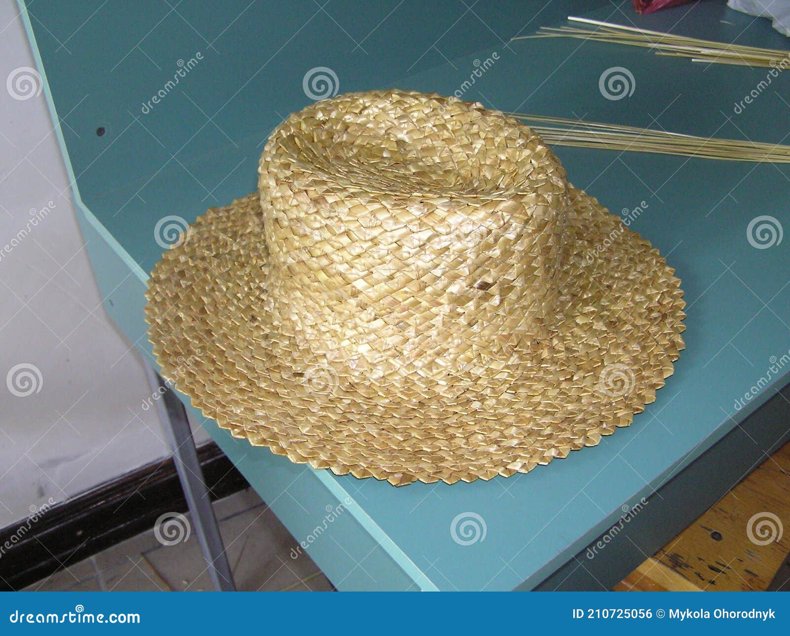 Traditional Handmade Straw Hats Stock Photo - Image of brown, close ...