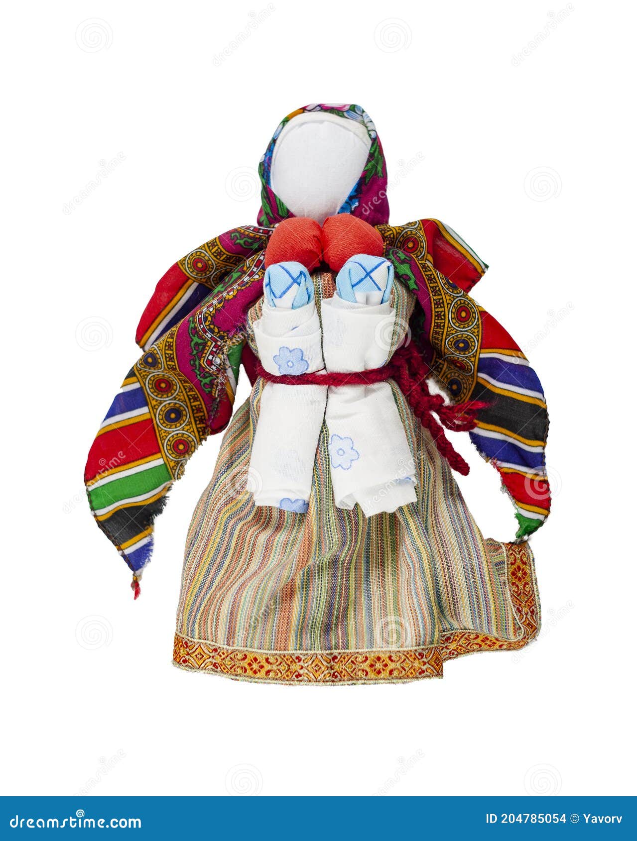 Handmade Textile Bride Doll Russian Slavic Amulet for Rich and Happy Marriage 