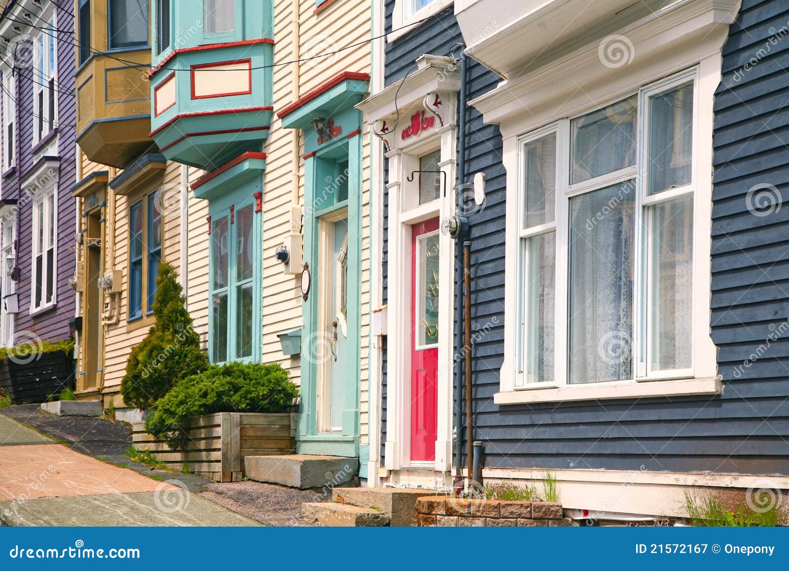 Traditional Homes, St. John S, Newfoundland Stock Image Image of