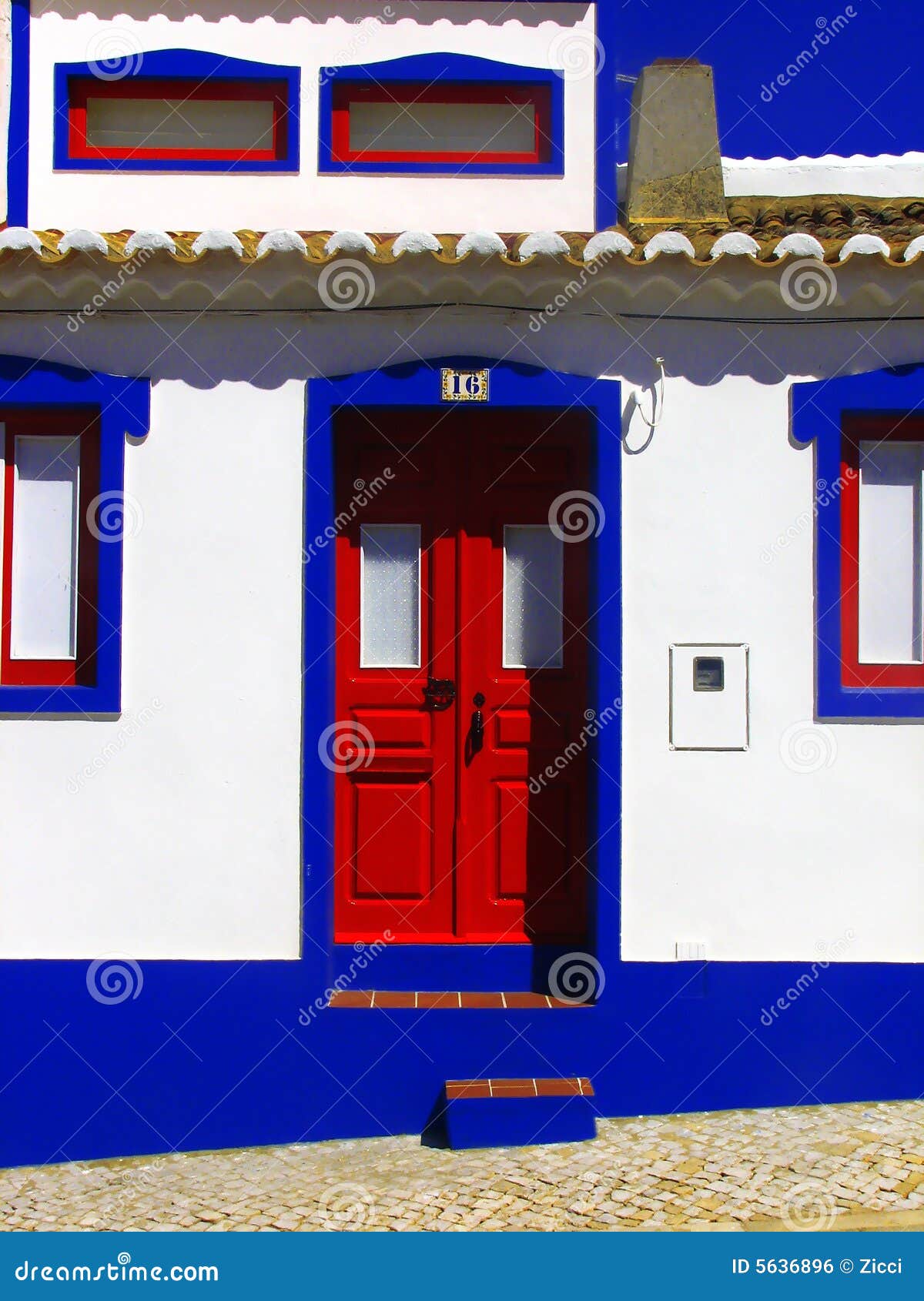 Traditional House of Algarve Stock Photo Image of blue, traditional