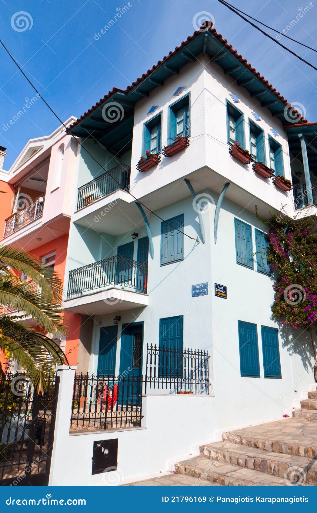 Traditional House at Thessaloniki in Greece Stock Image Image of
