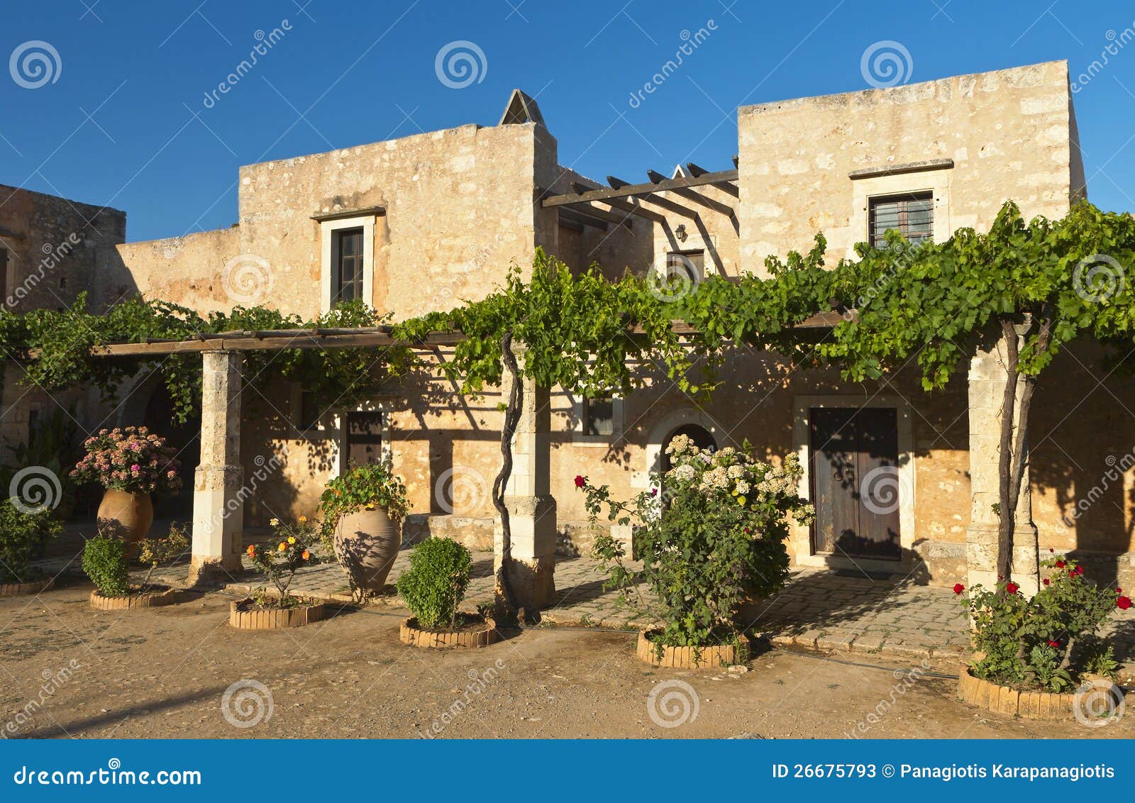  Traditional Houses At Crete Island Greece Stock Photos 