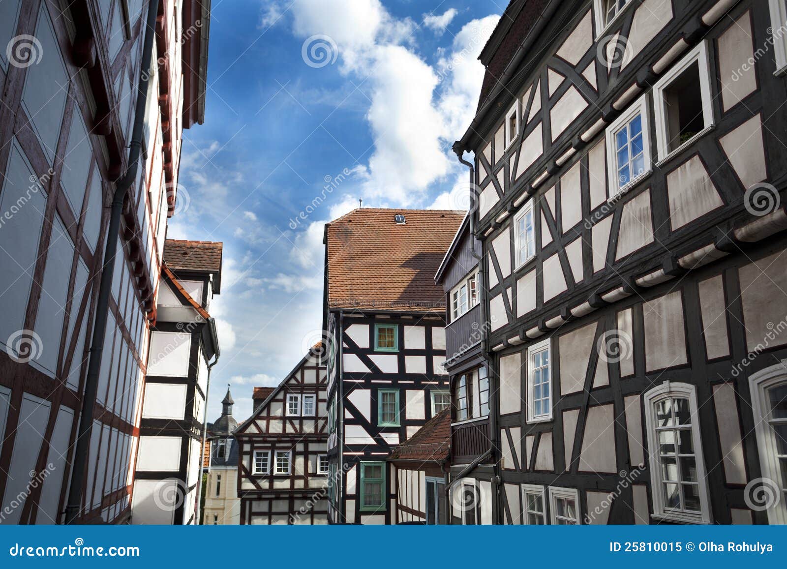 Traditional Houses in Marburg Stock Image Image of cloudscape, traditional 25810015