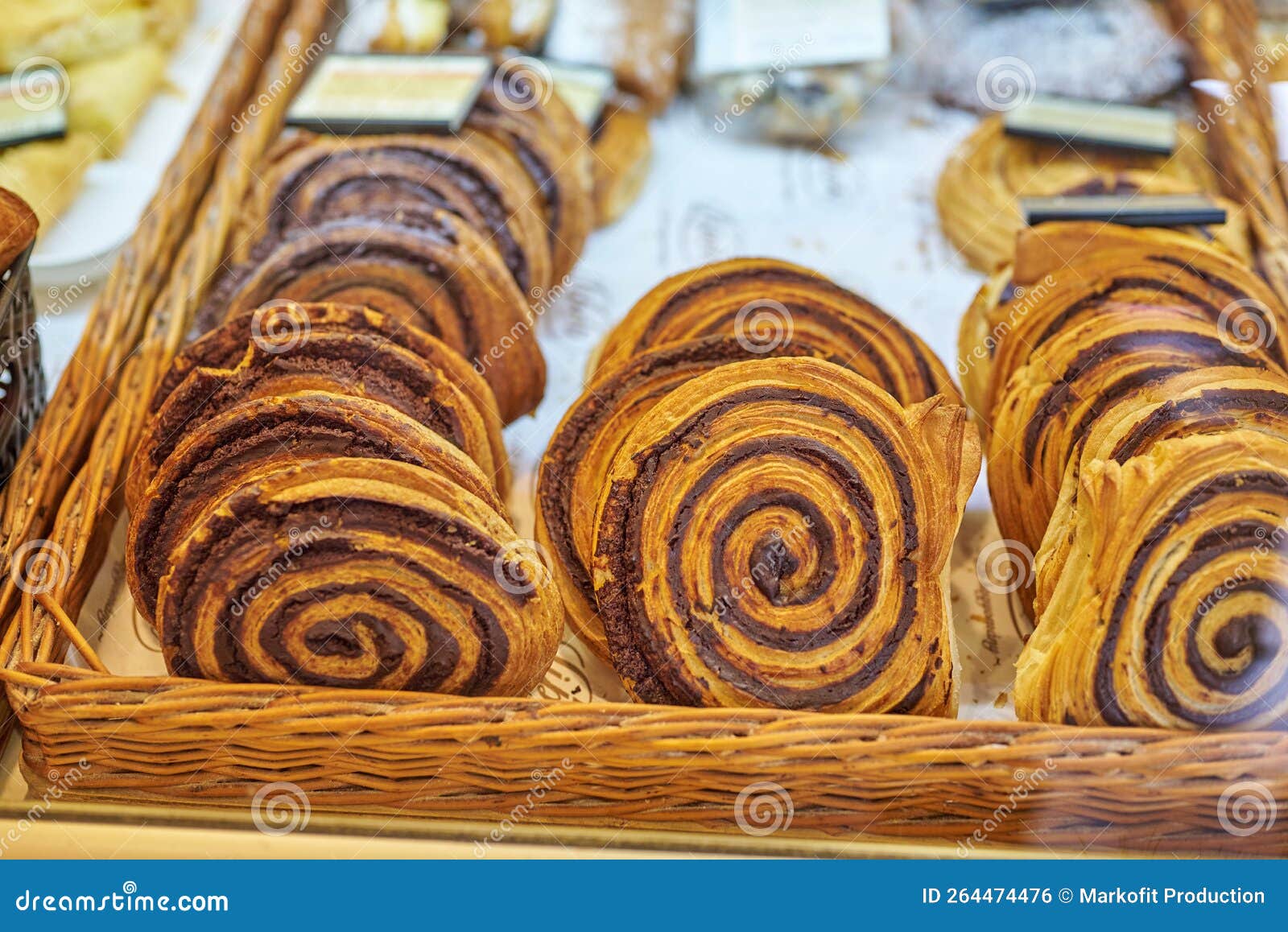 Traditional Hungarian Chocolate Pastry Pastry in the Bakery Stock Photo