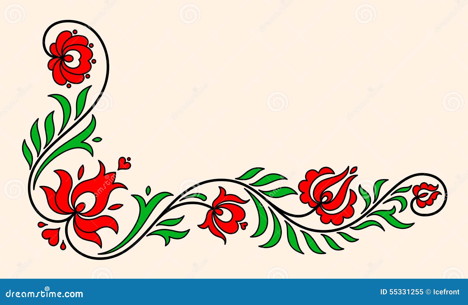 traditional hungarian floral motif