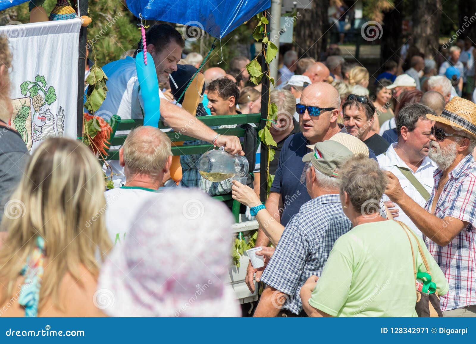 Traditional Hungarian Grape Event Participant in Autumn in a Village ...