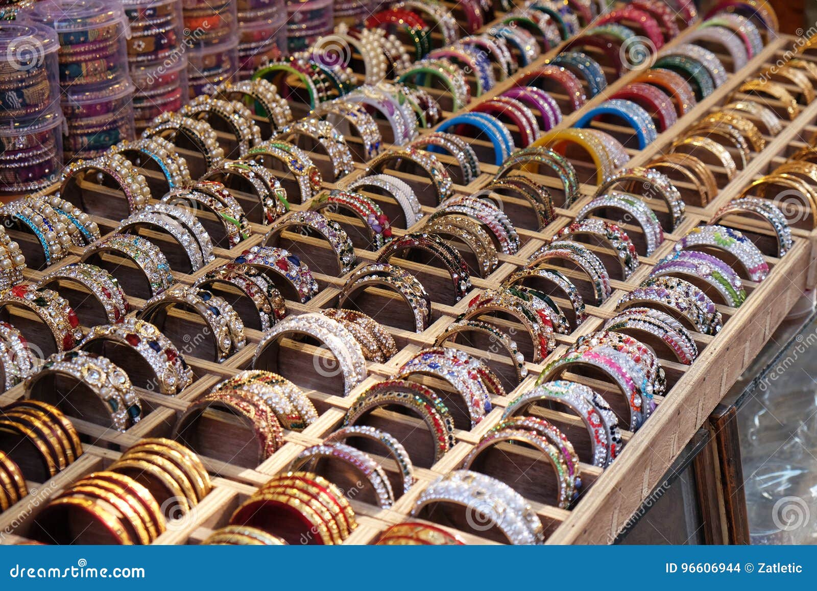 Traditional Indian Bangles with Different Colors and Patterns, Pushkar