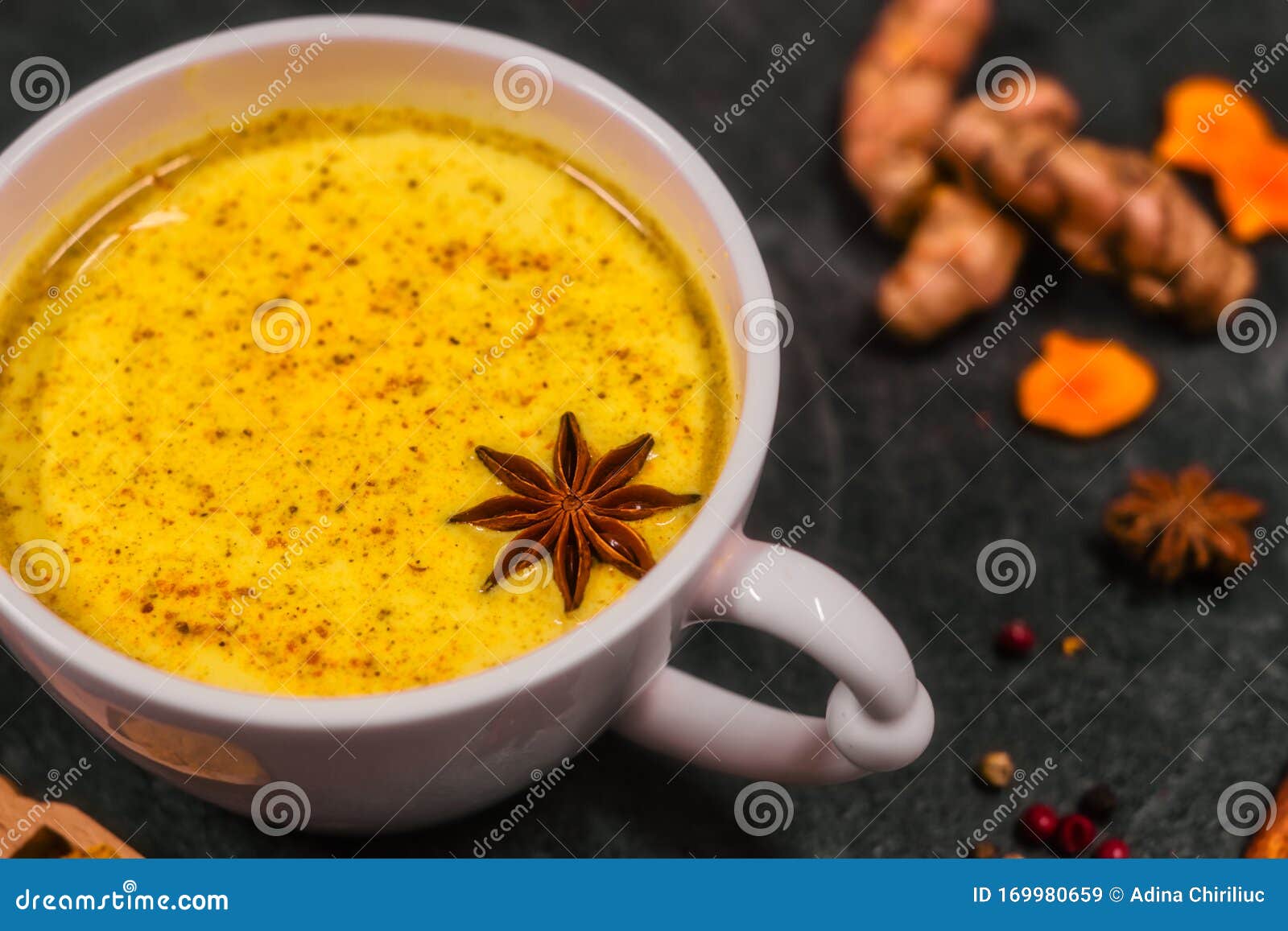 Traditional Indian Drink, Golden Milk Stock Image - Image of drink ...