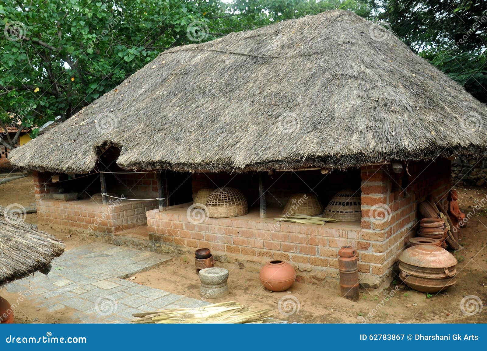Traditional indian hut stock image. Image of handicraft 62783867