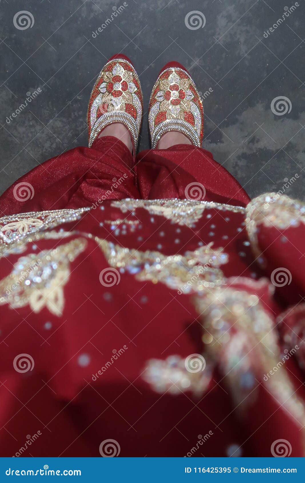 Indian bride getting her lovely shoes on. | Photo 161237 | Indian bride,  Bridal anklet, Bridal heels