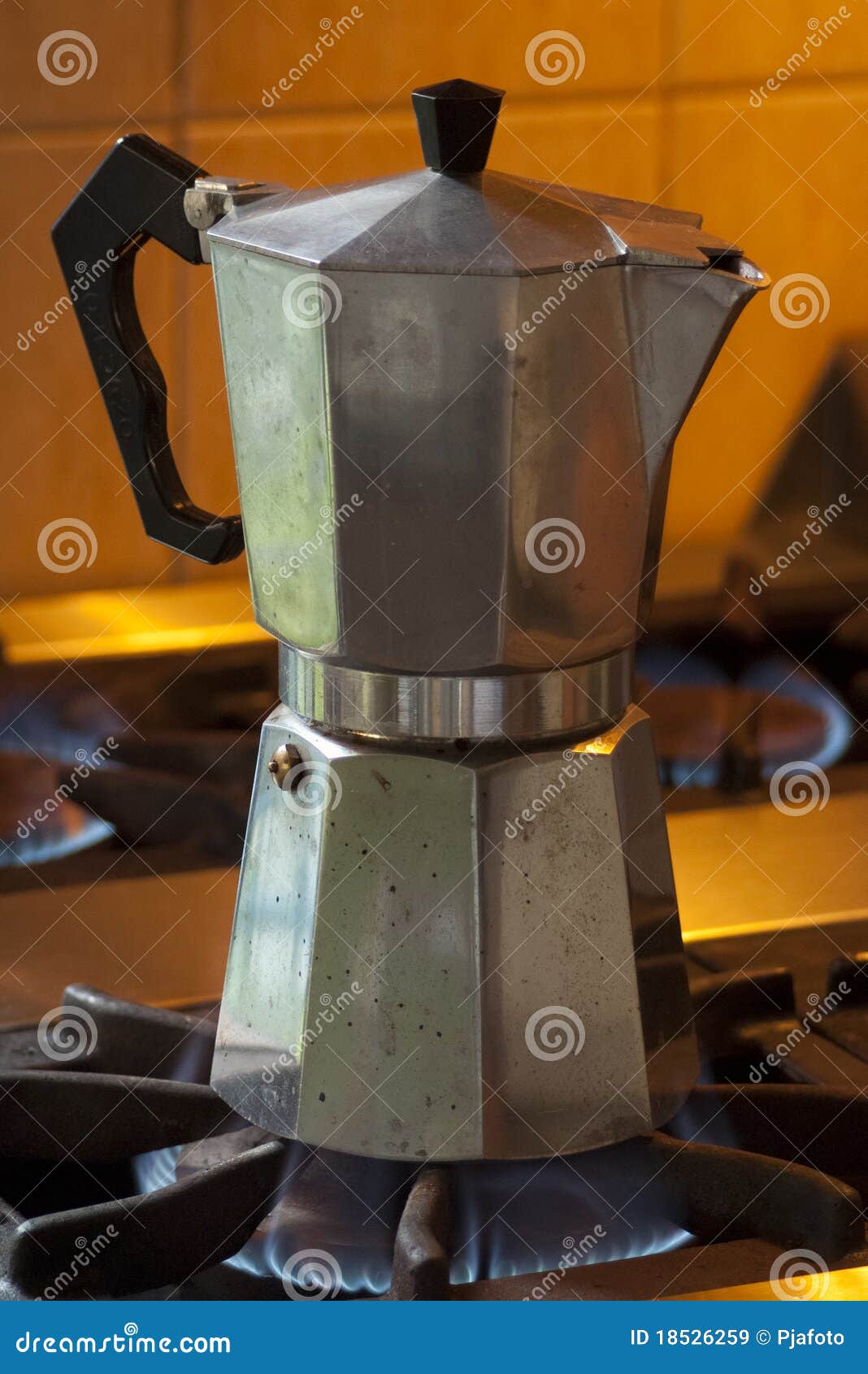 Traditional Italian Coffee Maker Stock Image - Image of coffee