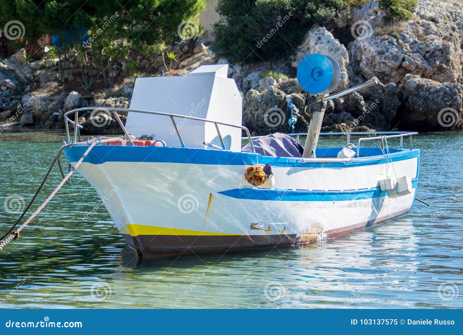 traditional italian fishing boat called lampara