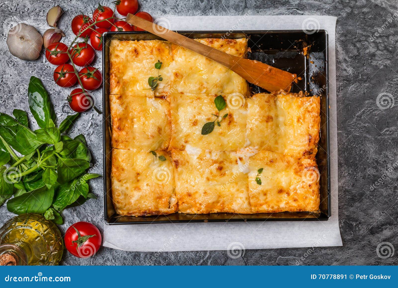 Traditional Italian Lasagna Stock Image - Image of lasagne, dark: 70778891