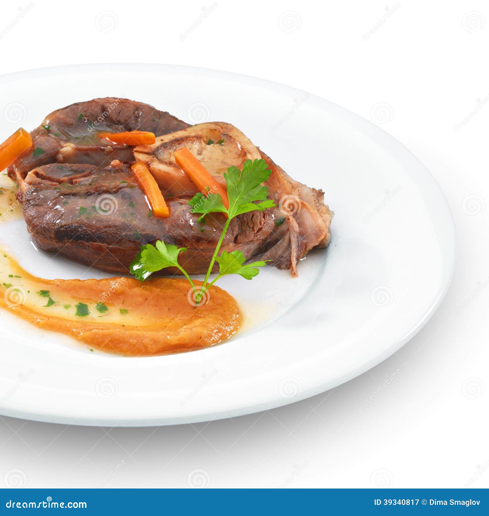 traditional italian osso buco meat.