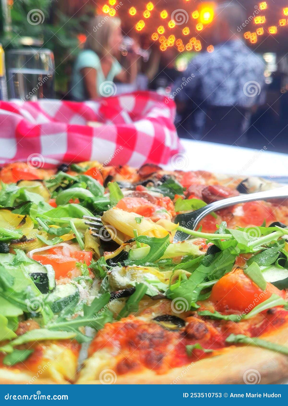 traditional italian pizza, napoli, tomato, vegetables, restaurant, european, artichaults, fork, cucina, olive, cuisine, italy