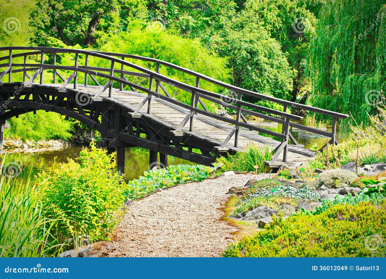 Traditional Japanese Bridge Stock Image - Image of dolnoslaskie, scene