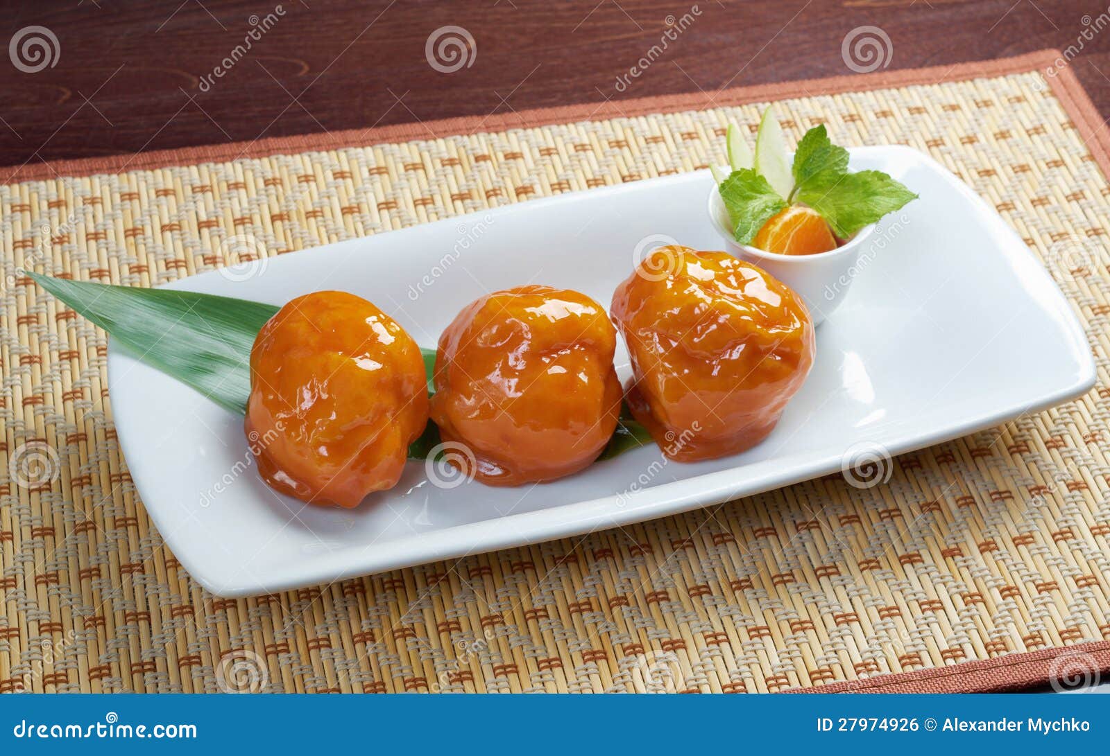 Traditional Japanese Dessert Fruit Stock Photo Image of food, sweet