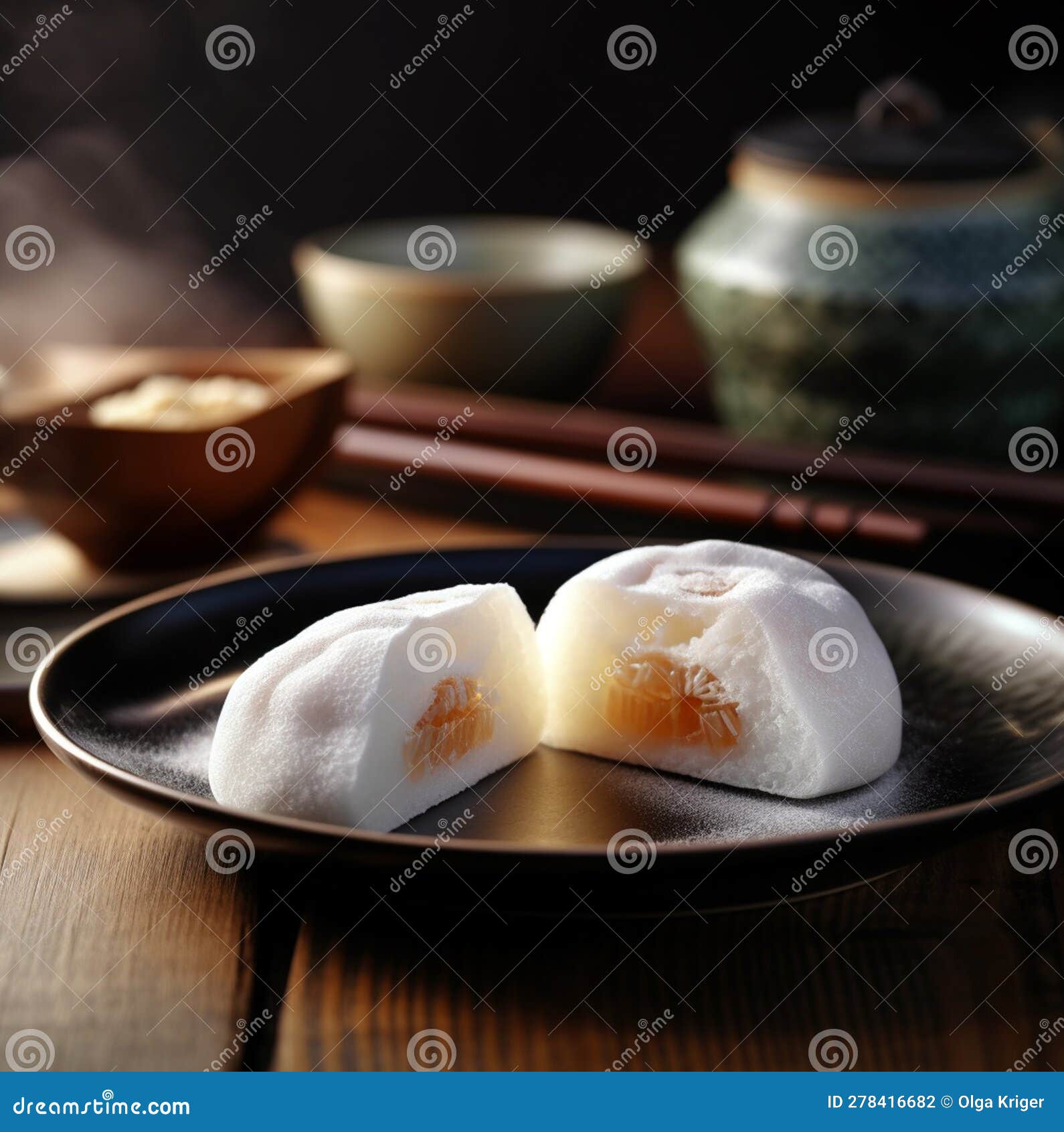 Mochi  Traditional Dessert From Japan