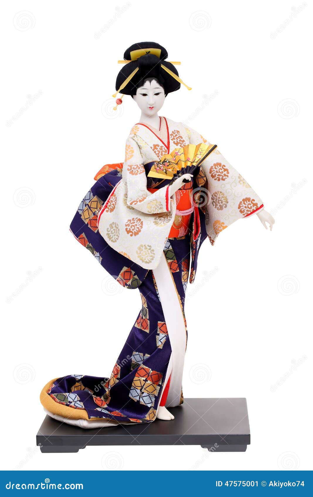 Traditional Japanese Geisha Doll Stock Image - Image of belt, female ...